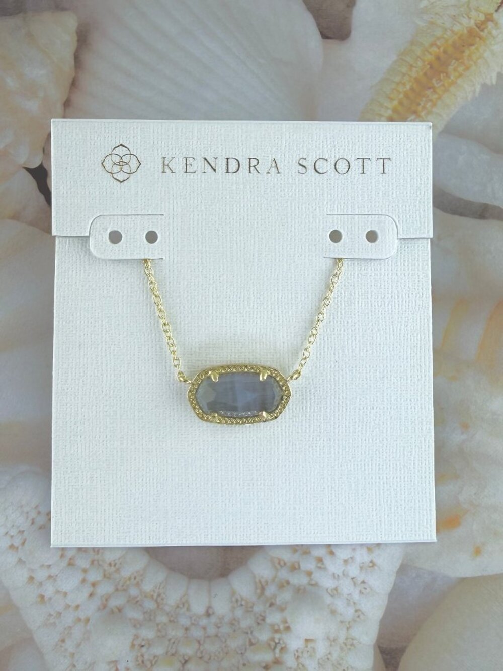 Kendra Scott Elisa slate gold necklace